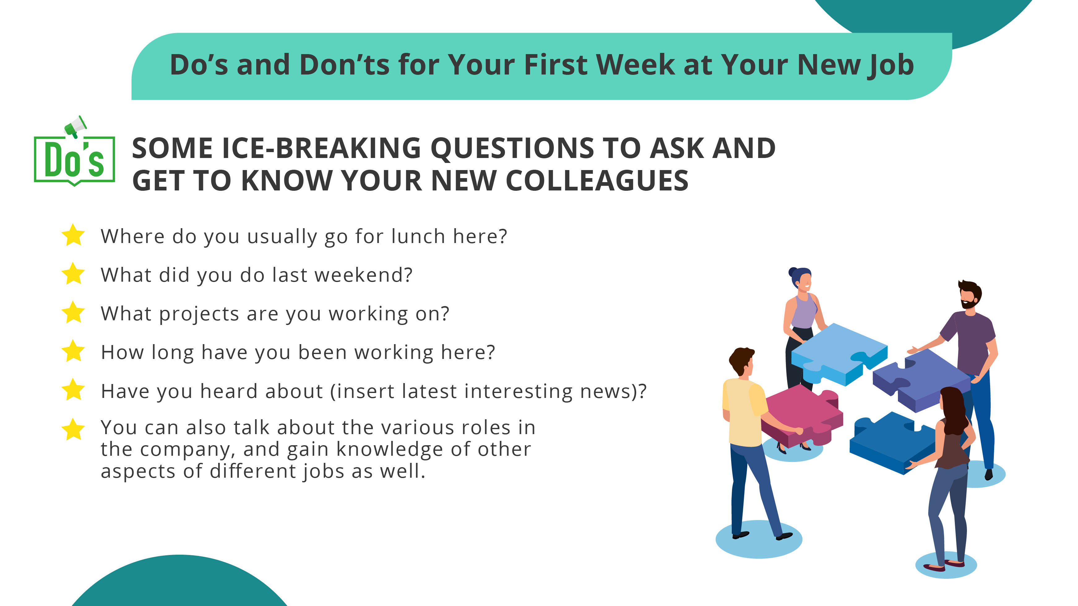 Dos and Don'ts for your First Week_Take lunch offers seriously