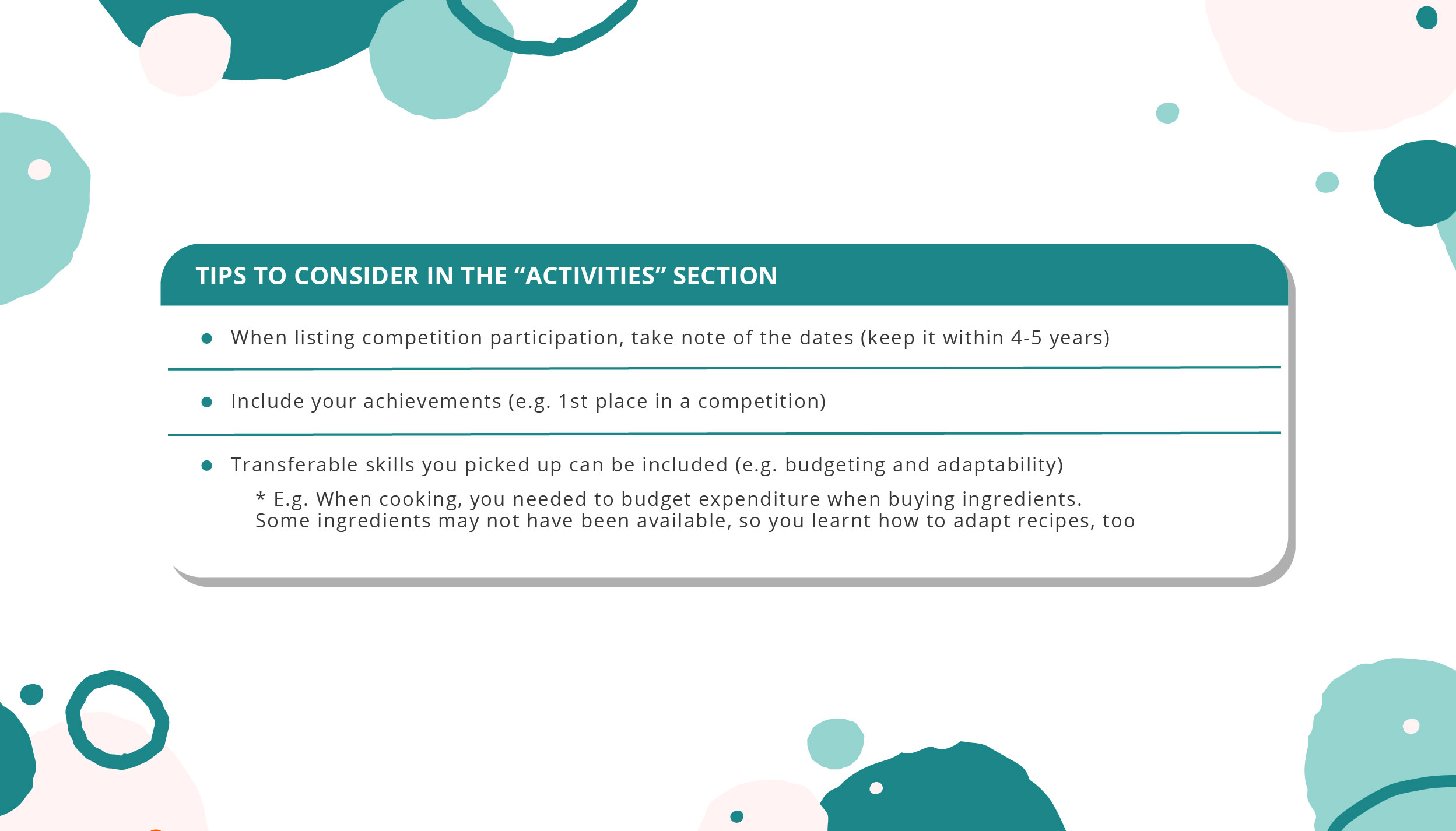 How to Explain the COVID-Shaped Gap in Your Resume_Activities