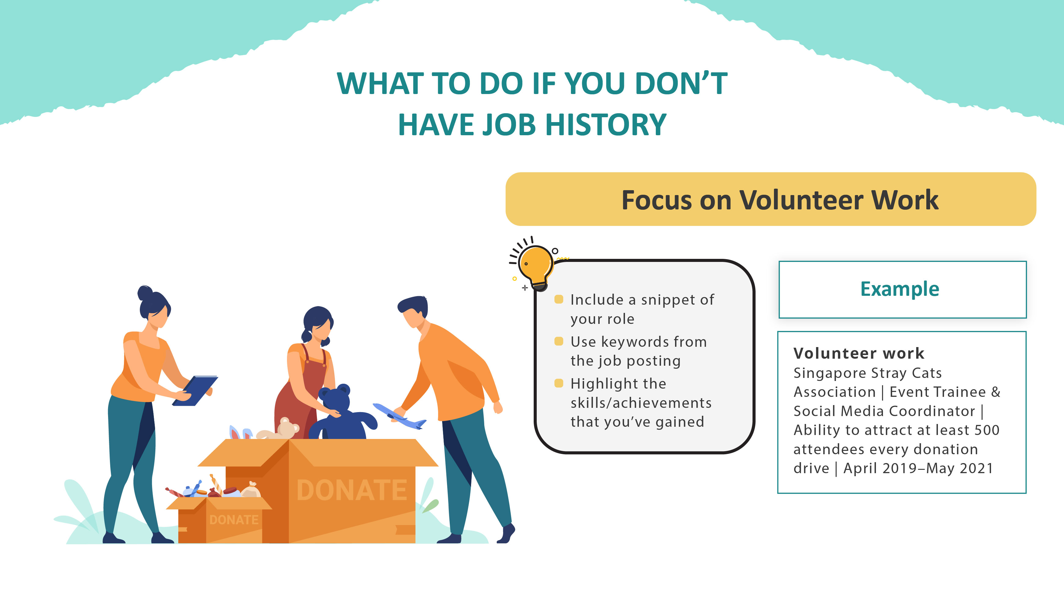 If you dont have job history_02_Focus on volunteer work