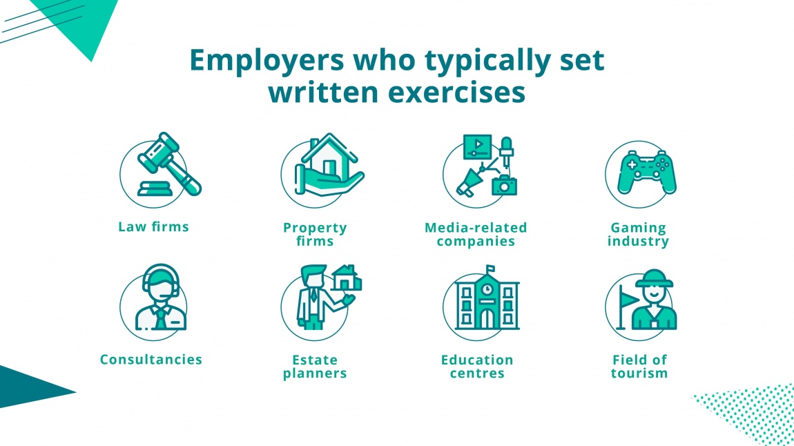 Tips for Written Exercises at Assessment Centres_Employers who typically set typically written exercises