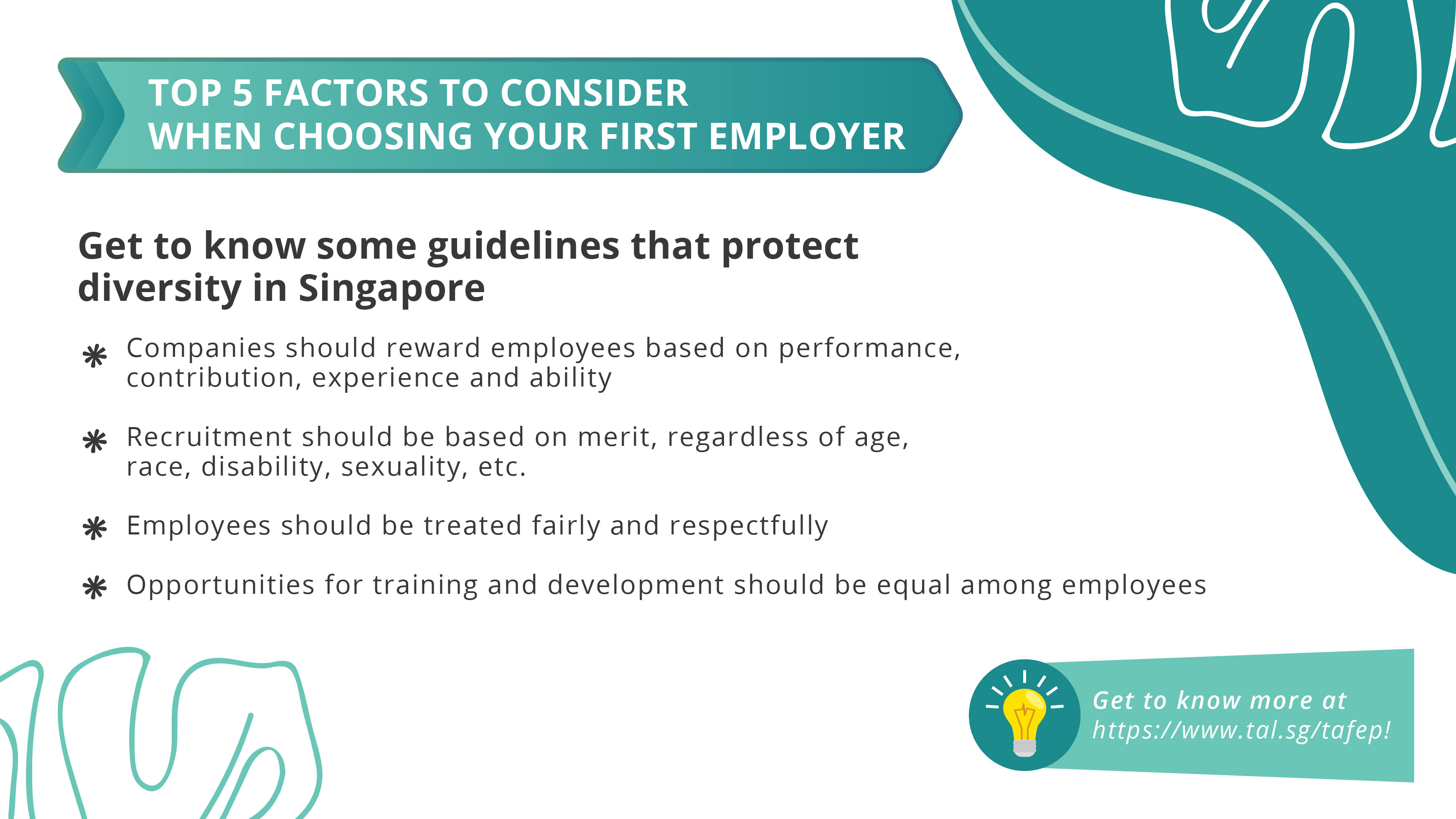 Top 5 Factors to Consider When Choosing Your First Employer_03_Get to know some guidelines that protect diversity in Singapore