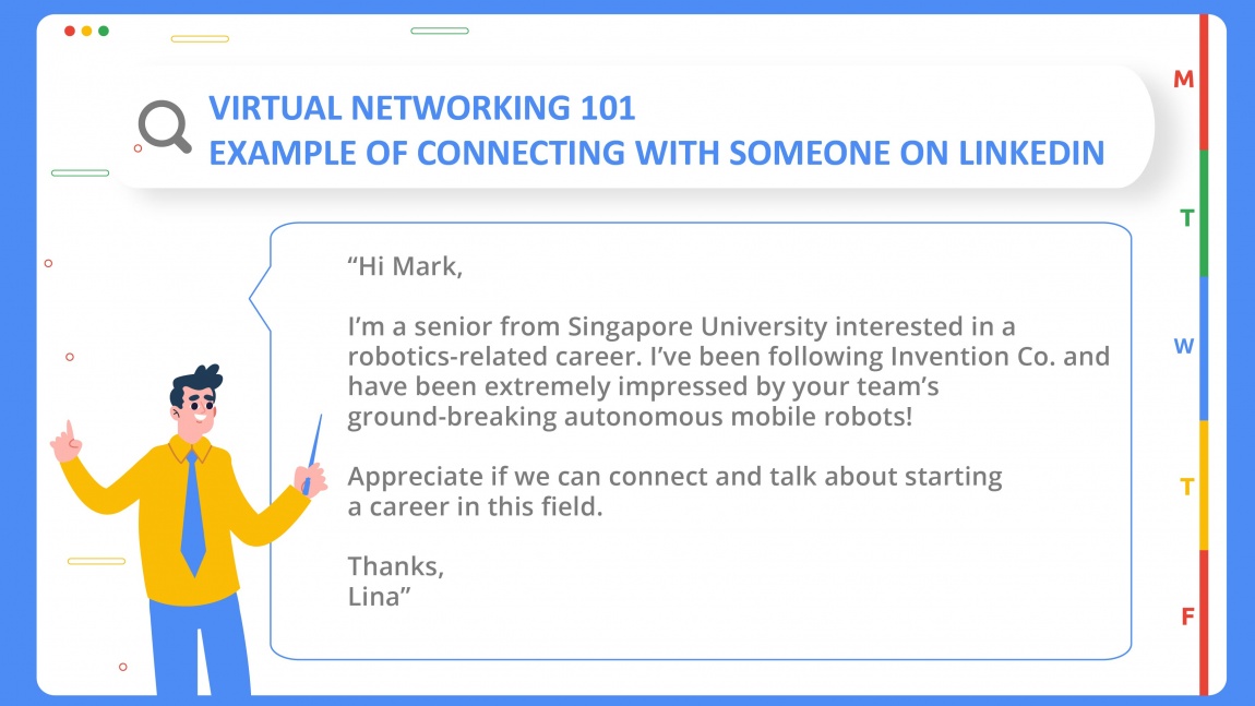 Virtual networking 101_Example of connecting with someone on LinkedIn
